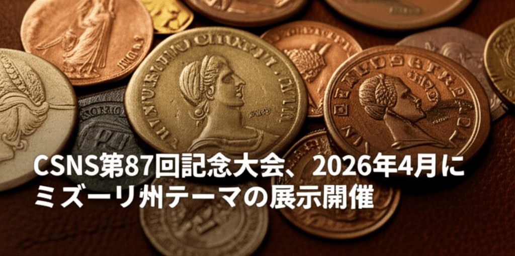 CSNS第87回大会2026年4月開催：ミズーリ州テーマが物語る地域別ヌミスマティック戦略の転機