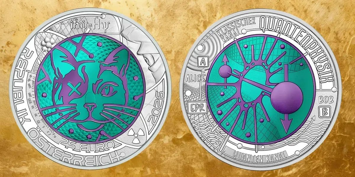 オーストリア25ユーロ銀ニオブコイン2026年発行に表れる、量子物理学テーマの市場価値の実態
