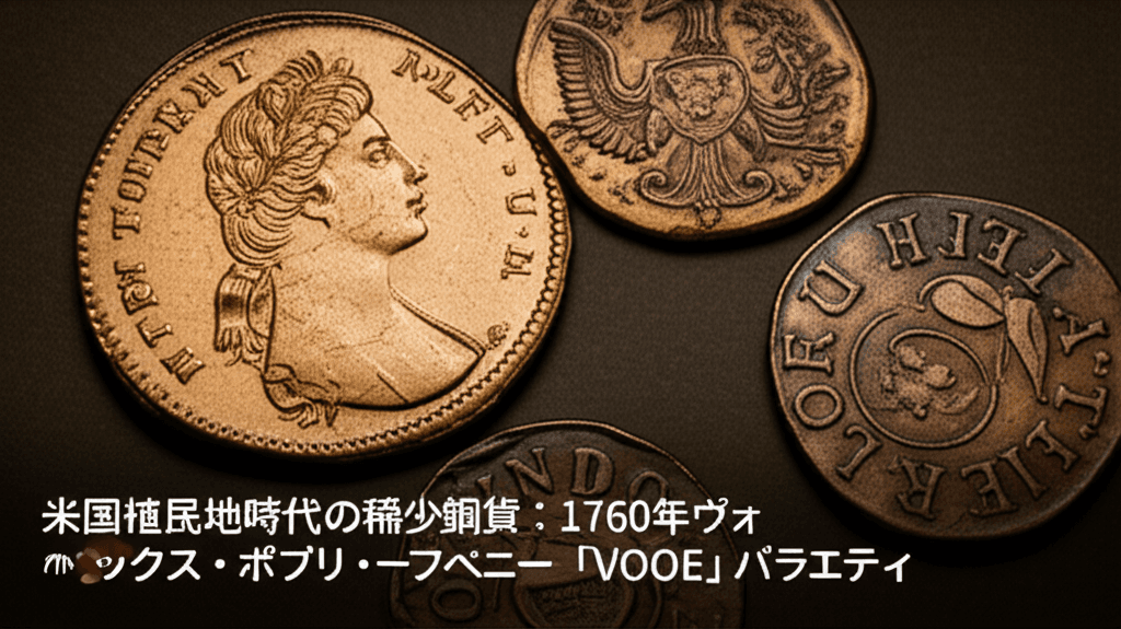 1760年ヴォックス・ポプリ「VOOE」刻印エラー：植民地通貨危機が生んだ非公式銅貨の実態