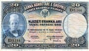 20 Franga Ari = 100 Lek