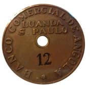 Token - Banco Comercial de Angola (Luanda, S. Paulo) - Angola