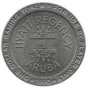 1 Dollar Gaming Token - Hyatt Regency Aruba - Aruba