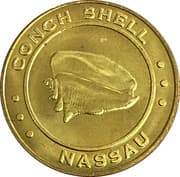 Medal - Caribbean Mint (Nassau, Bahamas - Conch Shell) - The Bahamas