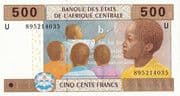 500 Francs CFA 500 XAF = JPY 139