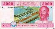 2000 Francs CFA 2000 XAF = JPY 557