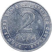 2 Francs CFA 2 XAF = JPY 0.56