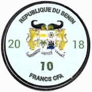10 Francs CFA (Airplane type P-51 Mustang) - Benin (1975-date)