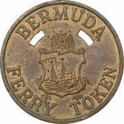 Ferry Token (Paget-Warwick Route; Copper; 2 Holes) - Bermuda