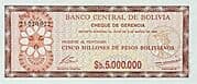 5 000 000 Pesos Bolivianos