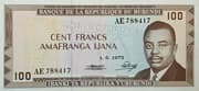 100 Francs 100 BIF = JPY 5.31