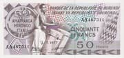 50 Francs 50 BIF = JPY 2.66