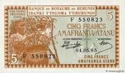 5 Francs 5 BIF = JPY 0.27