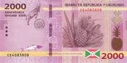 2000 Francs 2000 BIF = JPY 106