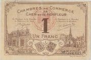 1 Franc - Chambre de Commerce de Caen et de Honfleur (14) - Communes of Caen and Honfleur