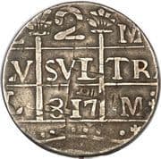 2 Reales "Macuquina" (Royalist/Republican coinage) - Caracas