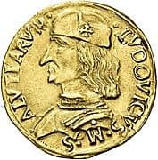 1 Ducato - Ludovico II (Cross on bonnet) - Marquisate of Saluzzo