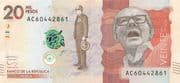 20 000 Pesos 20 000 COP = JPY 840