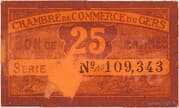 25 Centimes - Chambre de Commerce du Gers [32] - Department of Gers