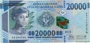 20 000 Francs Guinéens 20 000 GNF = JPY 360