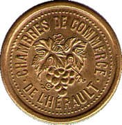 5 Centimes - Chambres de Commerce - Hérault [34] (Brass) - Department of Hérault