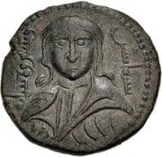 Dirham - Fakhr al-Din Qara Arslan (vested bust) - Artuqids of Hisn Kayfa and Amid