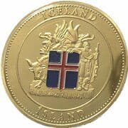 Medal - Iceland Coat of Arms and Flag - Iceland