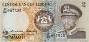 2 Maloti 2 LSL = JPY 19