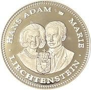 Medal - Prince Hans Adam II and Princess Maria (Schloss Vaduz) - Liechtenstein