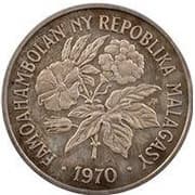 20 Francs = 4 Ariary