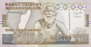 25 000 Francs = 5000 Ariary