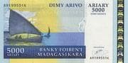 5000 Ariary = 25000 Francs