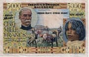 5000 Francs = 1000 Ariary