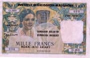 1000 Francs = 200 Ariary