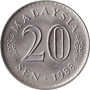 20 Sen 0.20 MYR = JPY 8.00