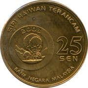 25 Sen 0.25 MYR = JPY 9.99