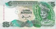 5 Ringgit 5 MYR = JPY 200