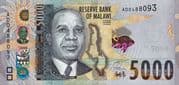 5000 Kwacha 5000 MWK = JPY 457