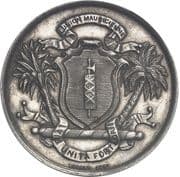 Jeton de l'Union Mauricienne, assurances mutuelles contre l'incendie 1863 - Mauritius