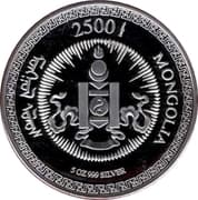 2500 Tögrög 2500 MNT = JPY 109