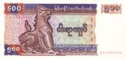 500 Kyats 500 MMK = JPY 38