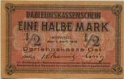 ½ Mark (Darlehnskasse Ost) - Ober Ost