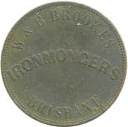 ½ Penny - Brookes, W. & B. (Brisbane; Queensland) - Queensland