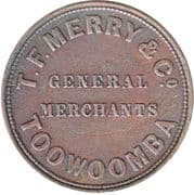 1 Penny - T.F. Merry and Co (Toowoomba; Queensland) - Queensland
