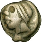 Potin with little helmeted head - Sequani