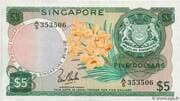 5 Dollars 5 SGD = JPY 615