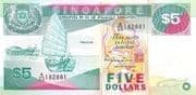 5 Dollars 5 SGD = JPY 616