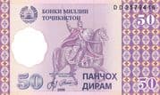 50 Diram 0.50 TJS = JPY 8.22