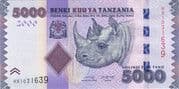 5000 Shilingi 5000 TZS = JPY 307