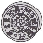 Denier Bracteate - abbot wąchocki Gerard (Wąchock) - Wąchock Abbey