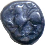 Yadavas of Devagiri, Silver coin, Unknown ruler as name of the ruler is not struk on coin correctly, Devnagari Legend “Deva” is visible only - Yadava Dynasty